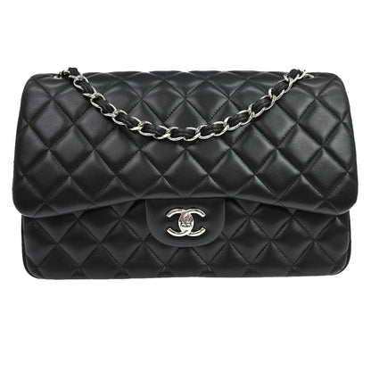 Chanel Vintage Classic Double Flap Quilted Lambskin Jumbo