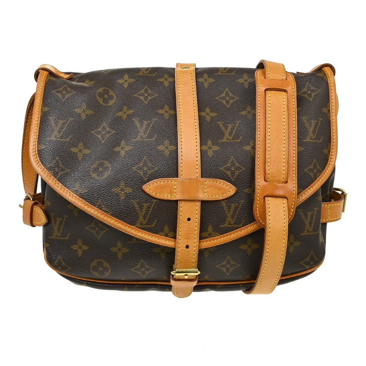 Louis Vuitton Saumur Handbag Monogram Canvas 30