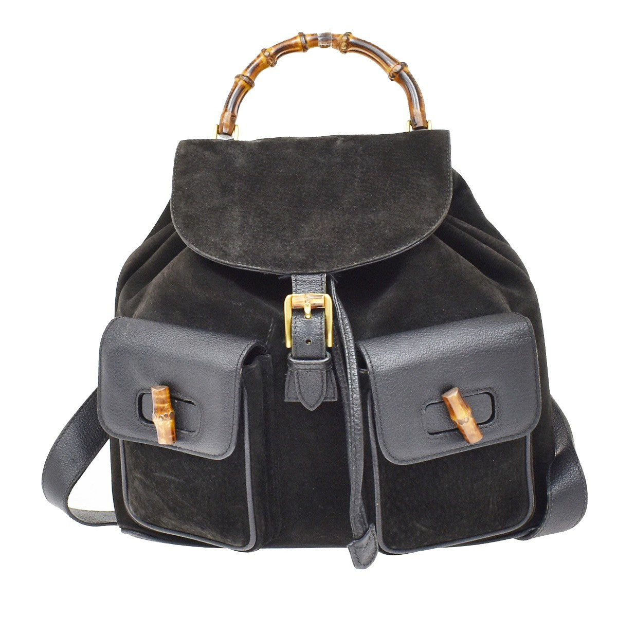 Gucci Vintage Bamboo Suede Medium