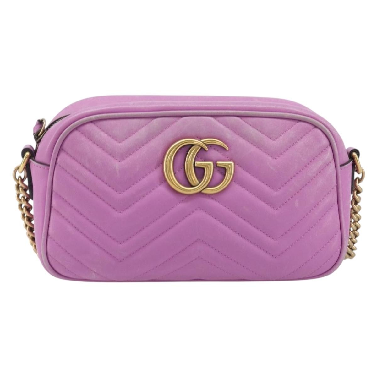 Gucci GG Marmont Chain Matelasse Leather Mini