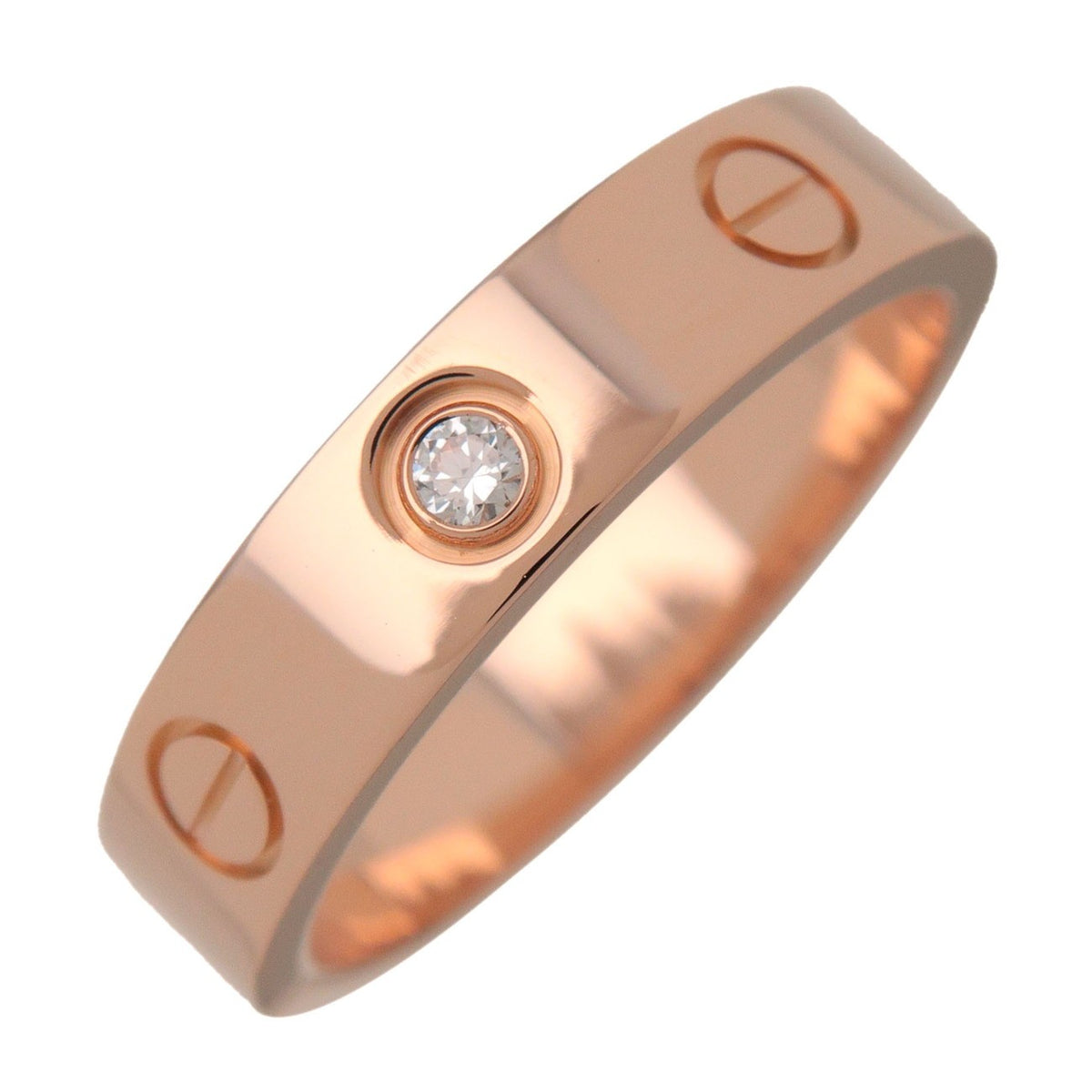 Cartier Love Wedding Band 1 Diamond 18K Rose Gold with Diamond Product Image