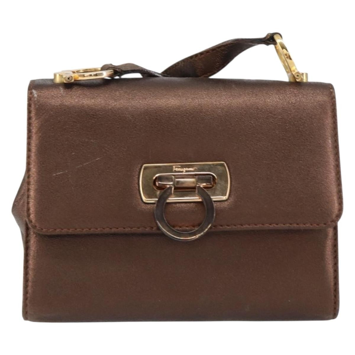 Salvatore Ferragamo Gancini Shoulder Bag Leather Product Image