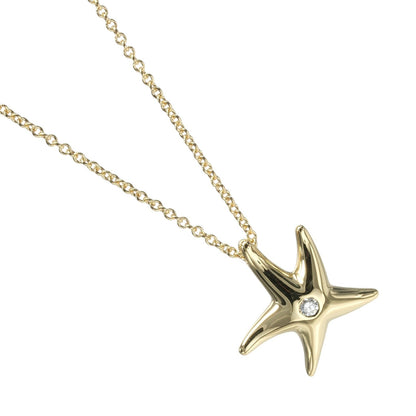 Tiffany & Co. Elsa Peretti Starfish Pendant Necklace 18K Yellow Gold with Diamonds Product Image