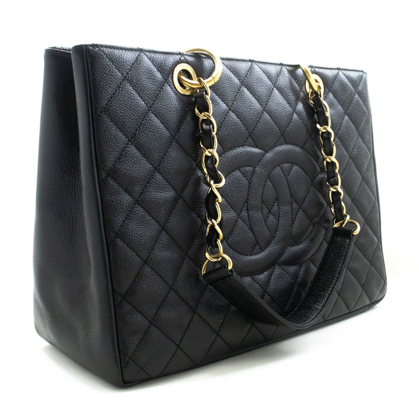 Chanel Grand Shopping Tote Quilted Caviar Large