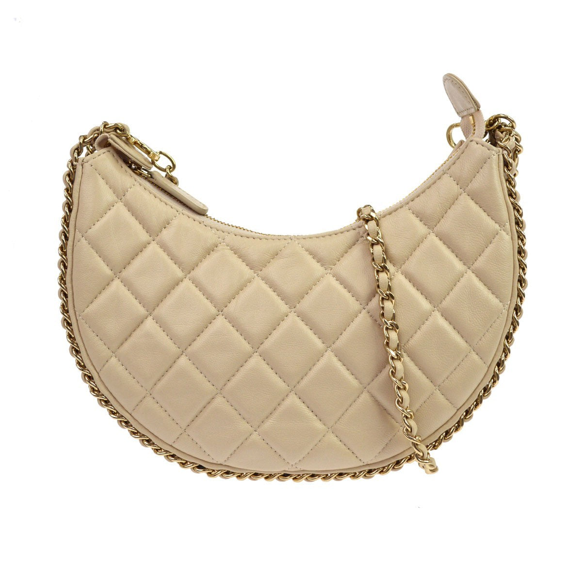 Chanel Chain Around Hook Hobo Quilted Lambskin Small