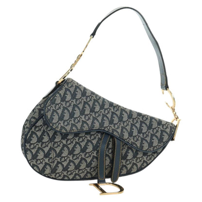 Christian Dior Saddle Handbag Oblique Canvas Medium
