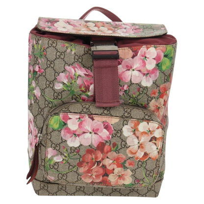 Gucci Buckle Backpack Blooms Print GG Coated Canvas Small
