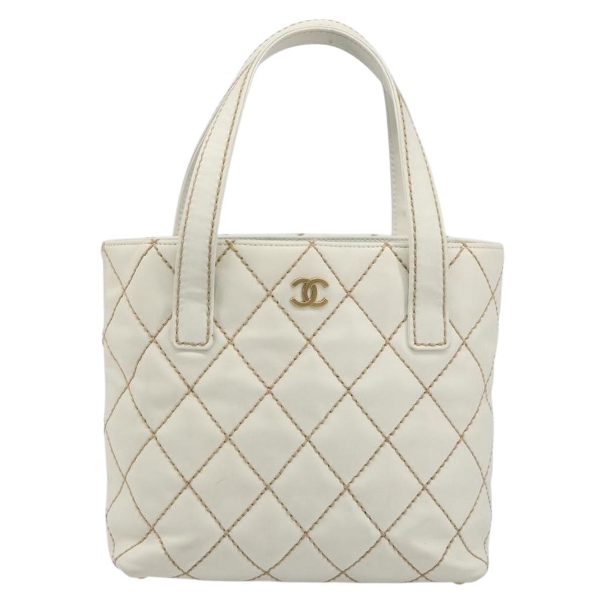 Chanel Surpique Tote Quilted Leather Small