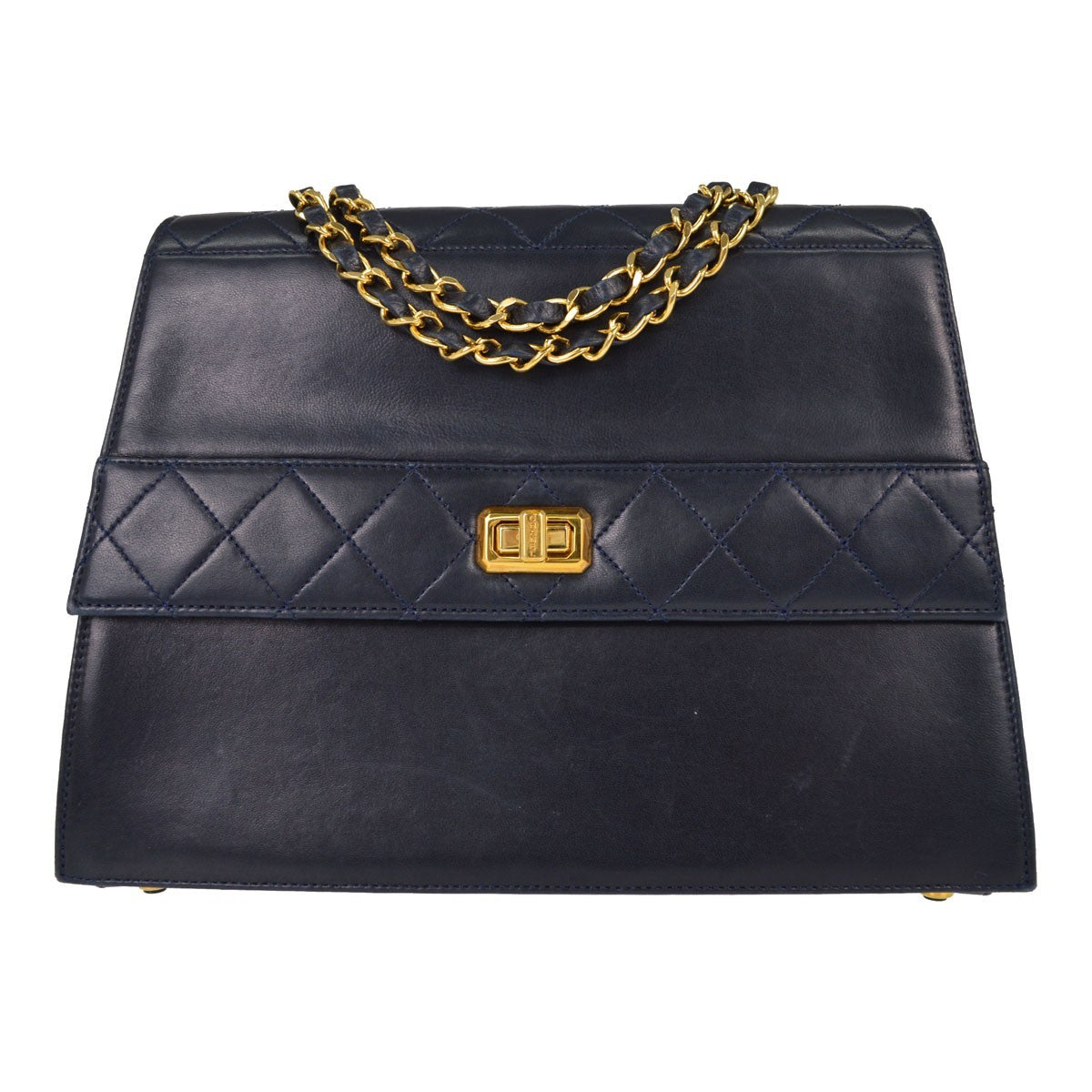 Chanel Vintage Trapezoid CC Flap Leather Medium