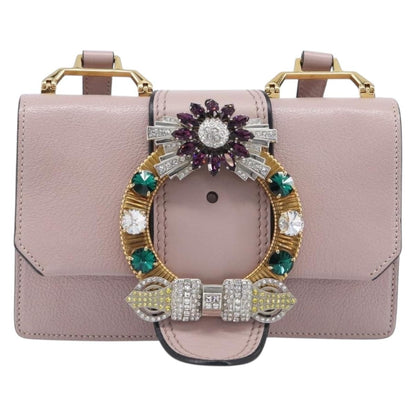 Miu Miu Madras Crystal Flap Leather Small