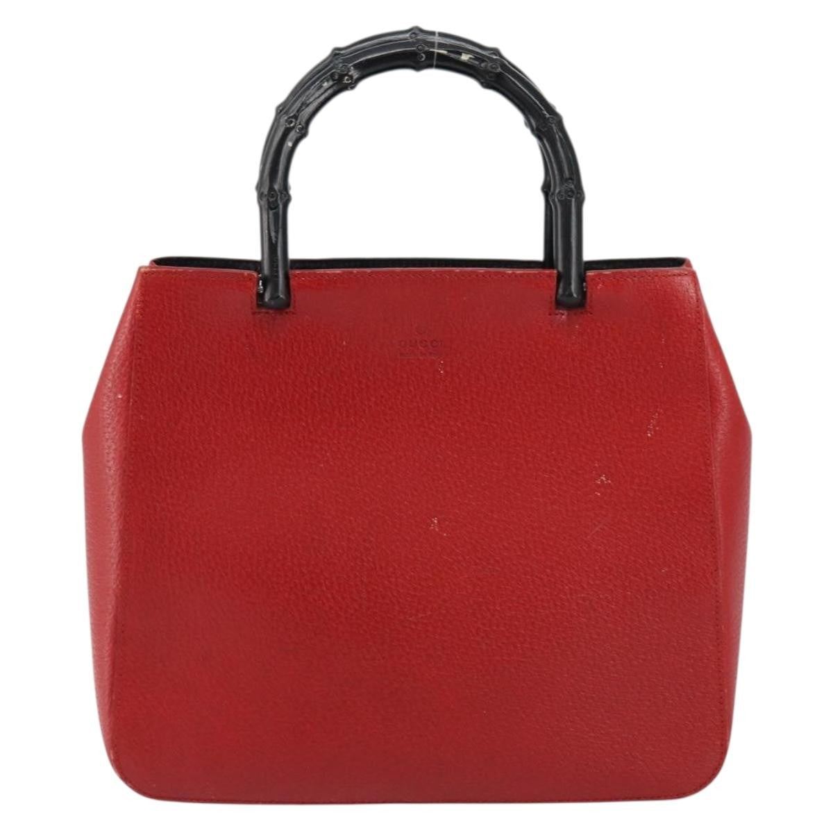 Gucci Vintage Bamboo Handle Bag Leather Small