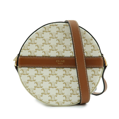 Celine Round Purse on Strap Triomphe Coated Canvas Product Image