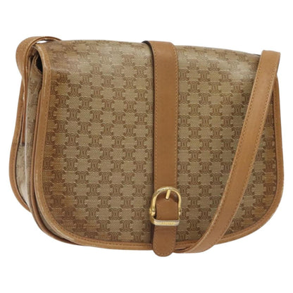 Celine Vintage Macadam Shoulder Bag Canvas and Leather Product Image