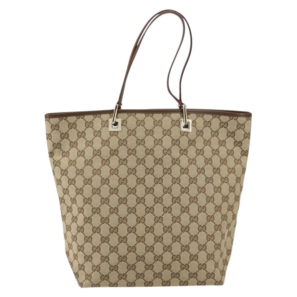 Gucci Vintage Bucket Shopping Tote GG Canvas Medium