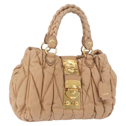 Miu Miu Coffer Convertible Satchel Matelasse Leather Medium