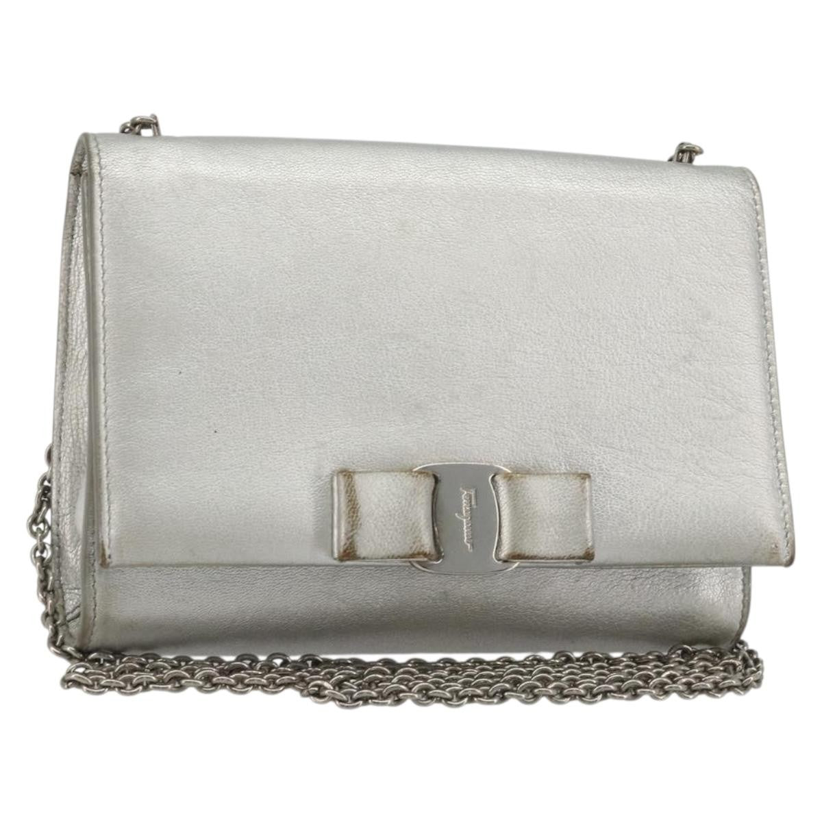 Salvatore Ferragamo Vara Chain Flap Leather Product Image