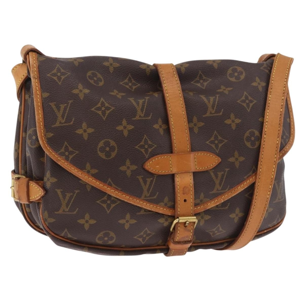 Louis Vuitton Saumur Handbag Monogram Canvas 30