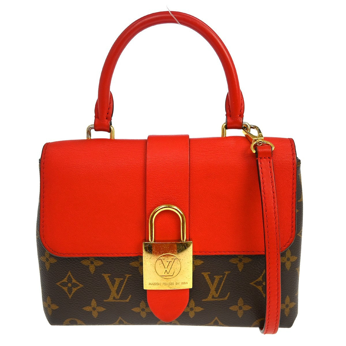 Louis Vuitton Locky Handbag Monogram Canvas with Leather BB