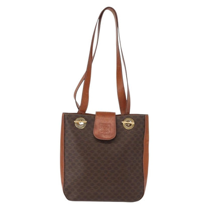 Celine Vintage Macadam Shoulder Bag Canvas and Leather Product Image