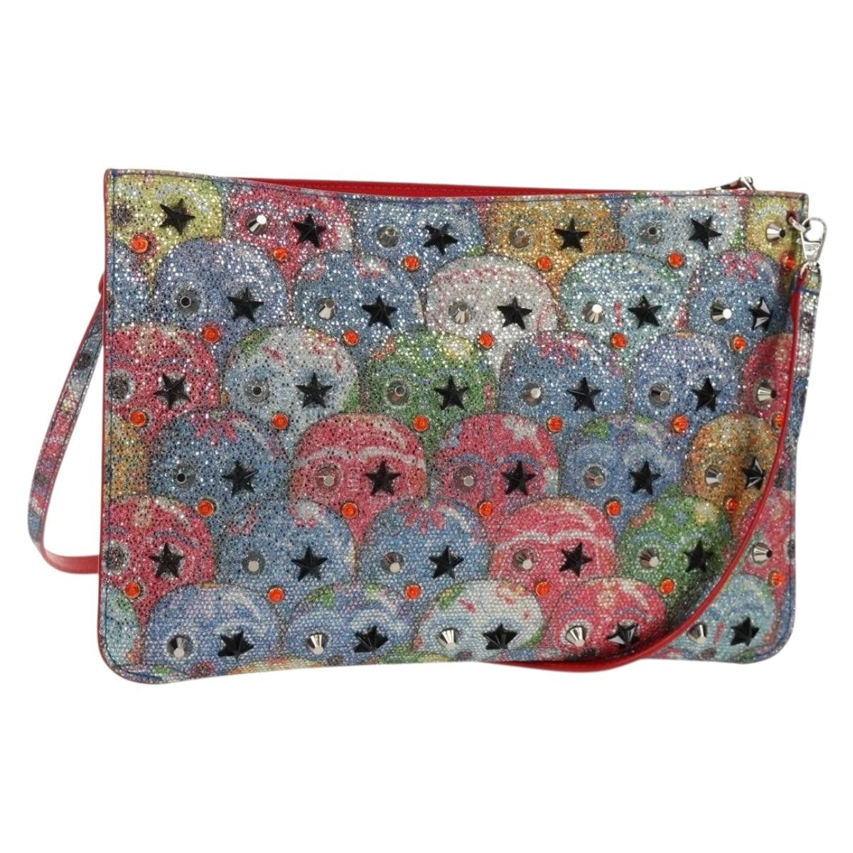 Christian Louboutin Loubiclutch Spiked Printed Leather Product Image