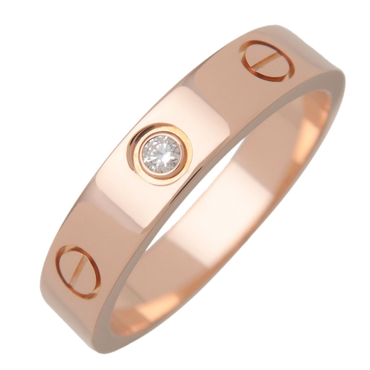 Cartier Love Wedding Band 1 Diamond 18K Rose Gold with Diamond Product Image