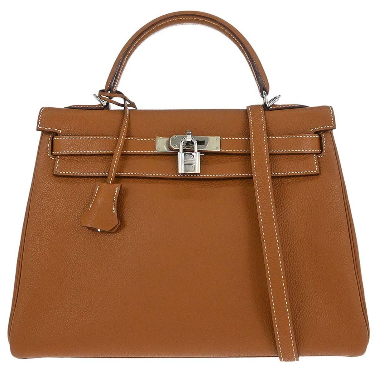 Hermes Kelly Brown Togo with Palladium Hardware 32