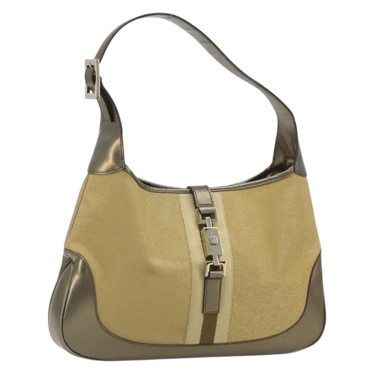Gucci Web Jackie O Hobo Canvas Medium