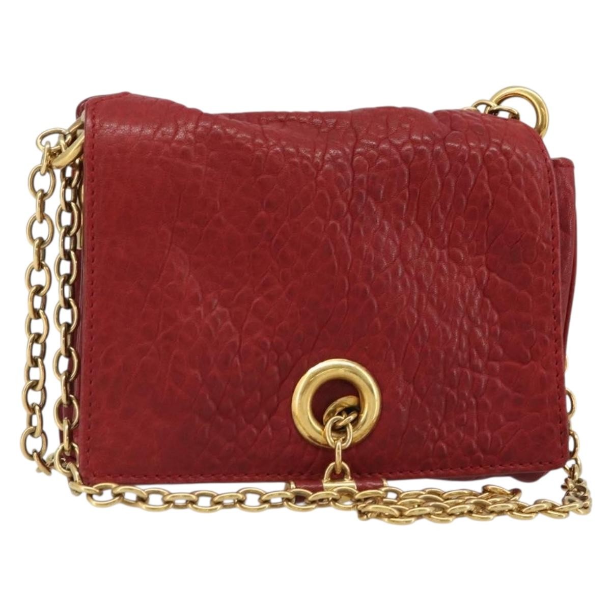 Saint Laurent Chain Shoulder Bag Leather Small