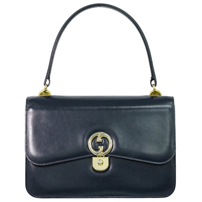 Gucci Vintage Top Handle Flap Leather with Chain Detail Small