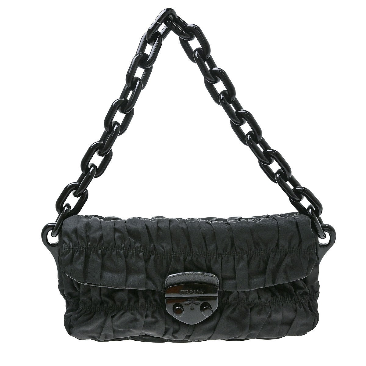 Prada Gaufre Chain Flap Nappa Leather Medium