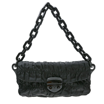 Prada Gaufre Chain Flap Nappa Leather Medium