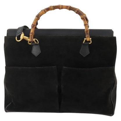 Gucci Vintage Diana Bamboo Top Handle Tote Ostrich Medium