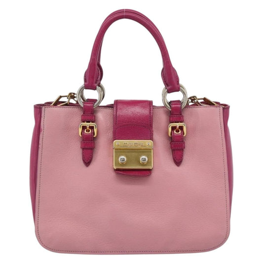 Miu Miu Madras Convertible Lock Leather Medium