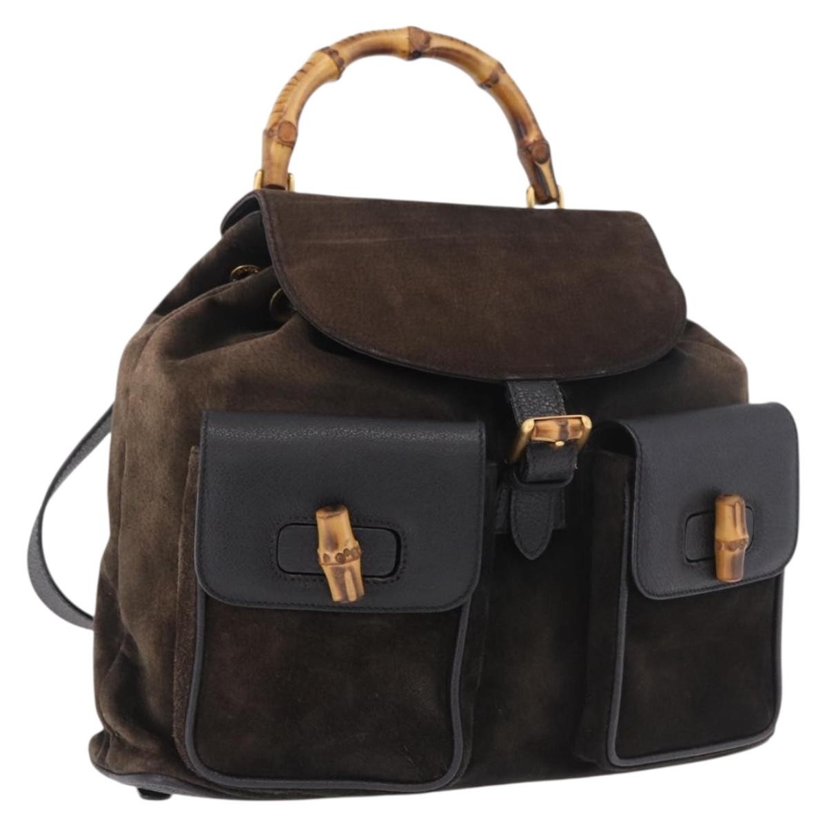 Gucci Vintage Bamboo Suede Medium