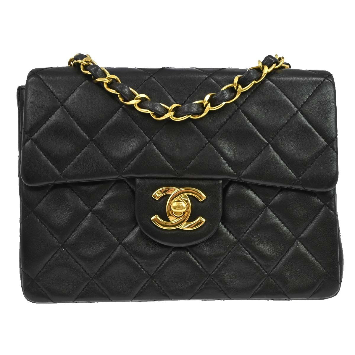 Chanel Vintage Square Classic Single Flap Quilted Lambskin Mini