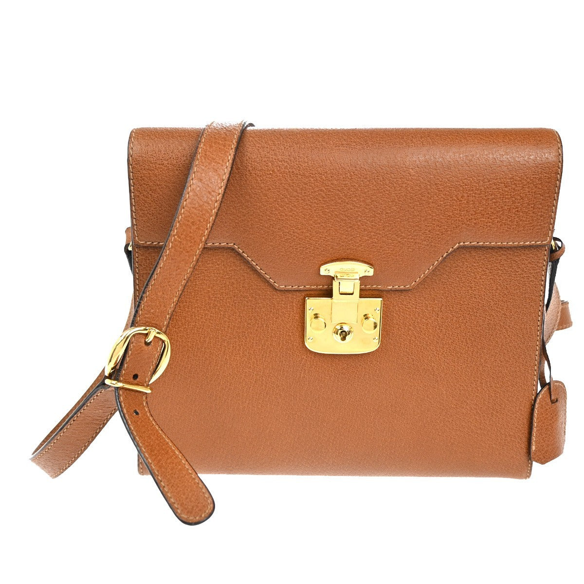Gucci Vintage Lady Lock Top Handle Leather Medium
