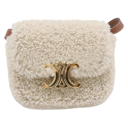 Celine Triomphe Shoulder Shearling Mini