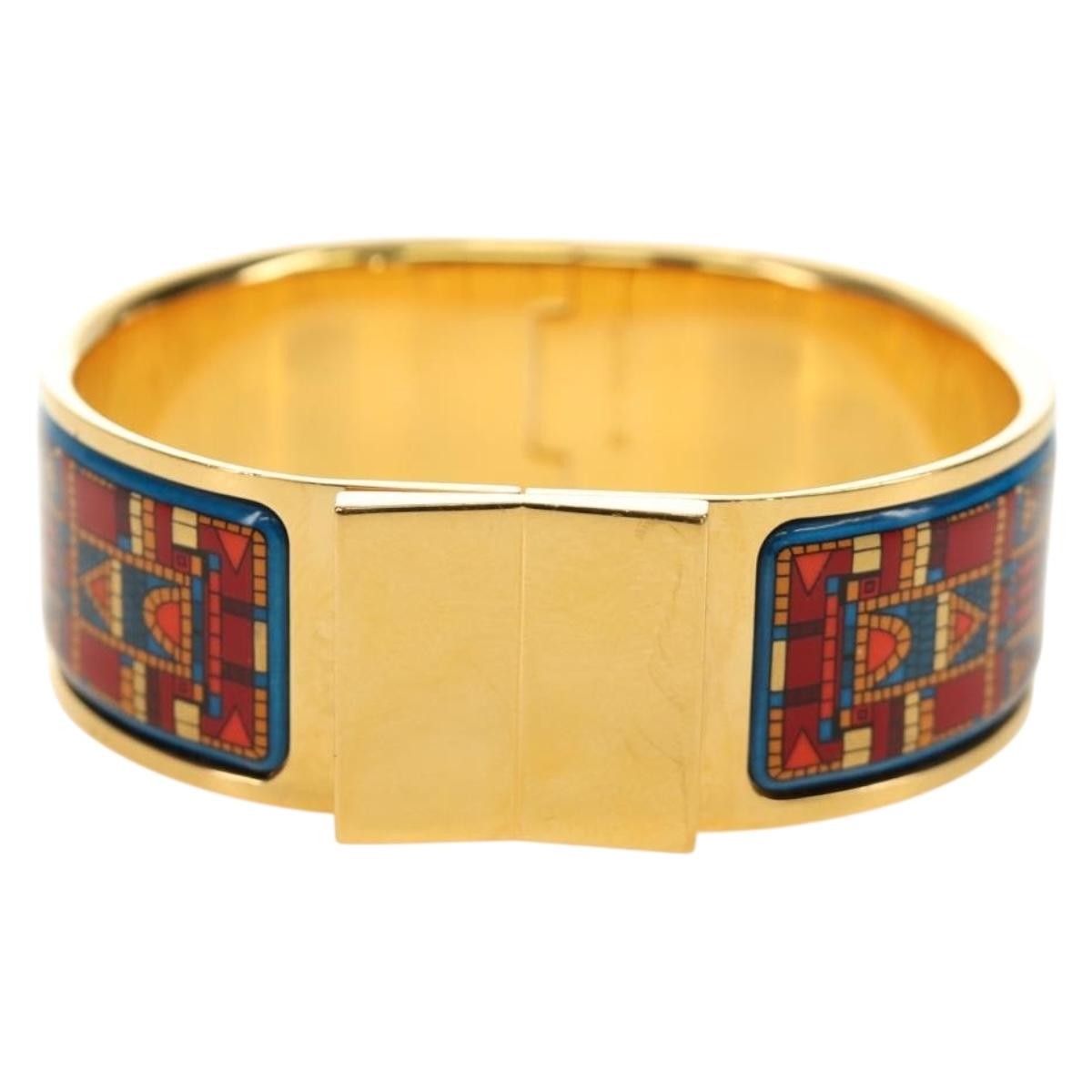 Hermes Loquet Bangle Metal and Printed Enamel Product Image