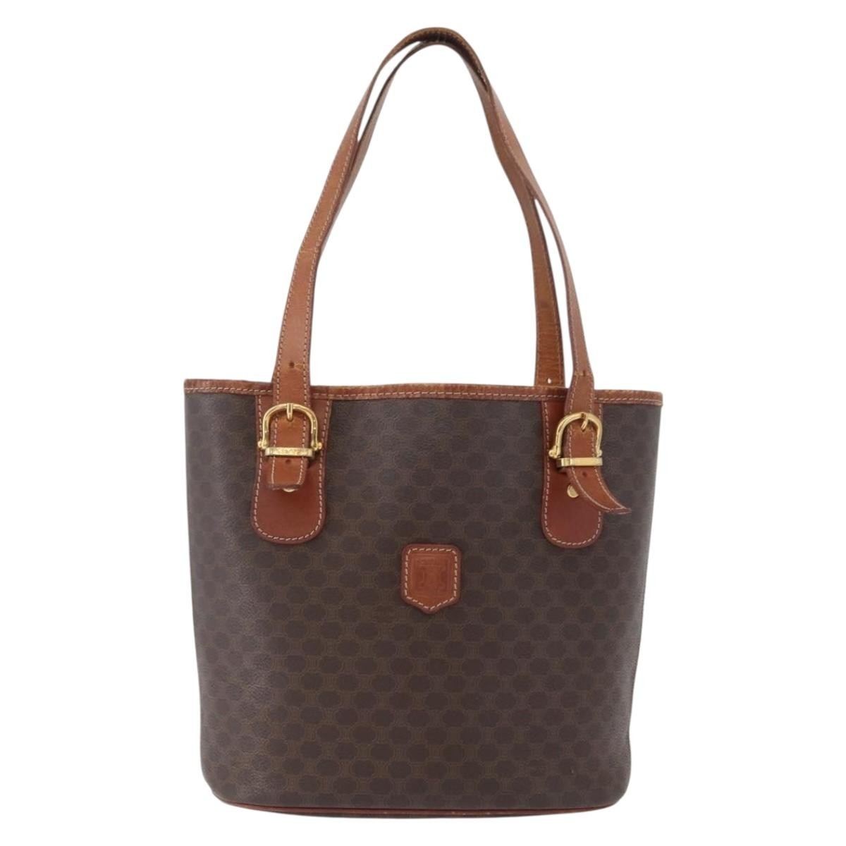 Celine Vintage Macadam Tote bag Canvas and Leather Product Image