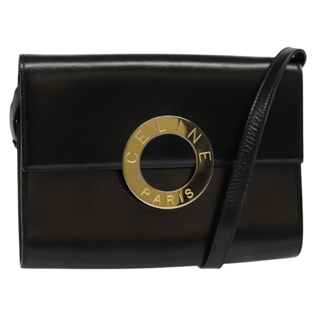 Celine Vintage Circle Logo Leather Small