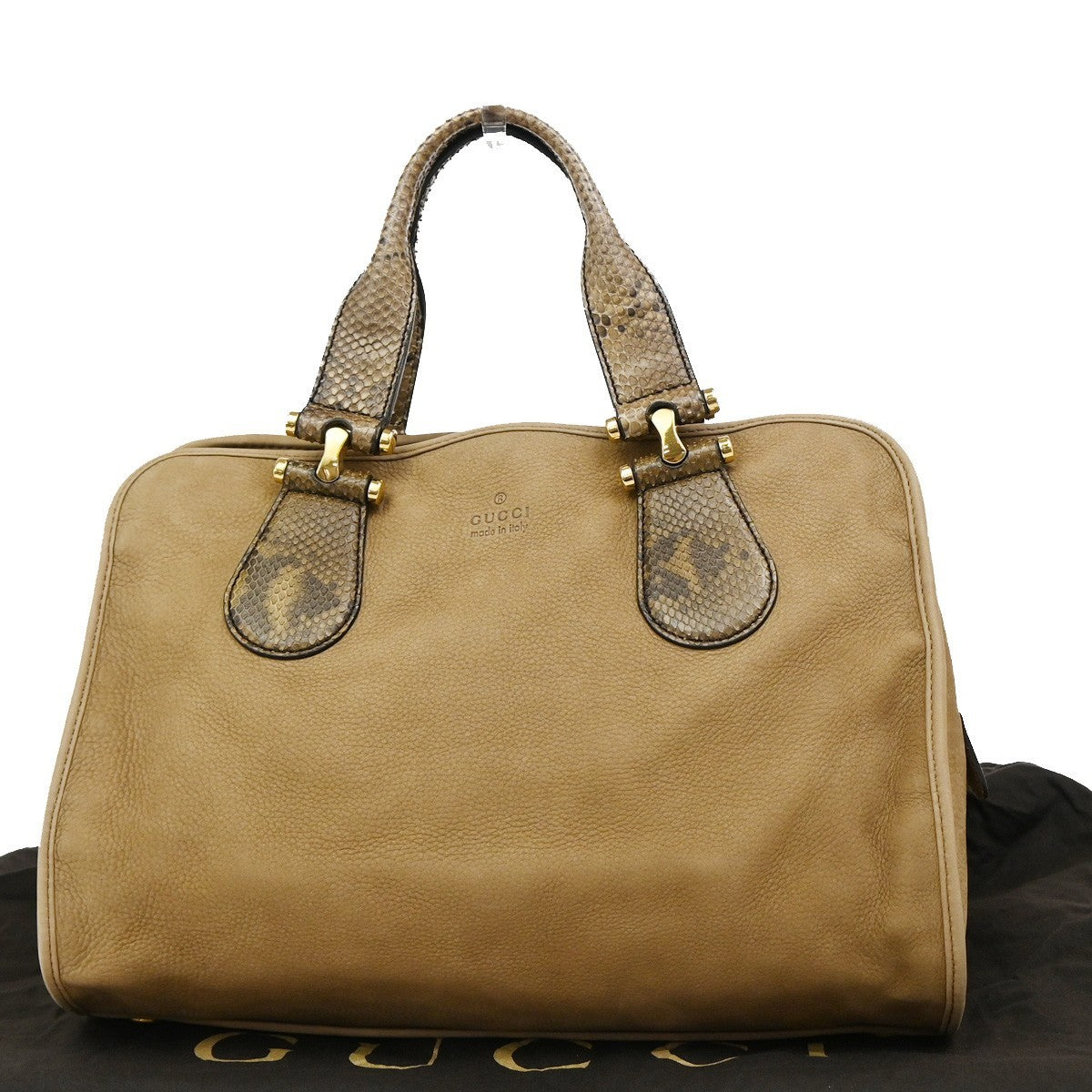 Gucci Twice Satchel Nubuck with Python Product Image