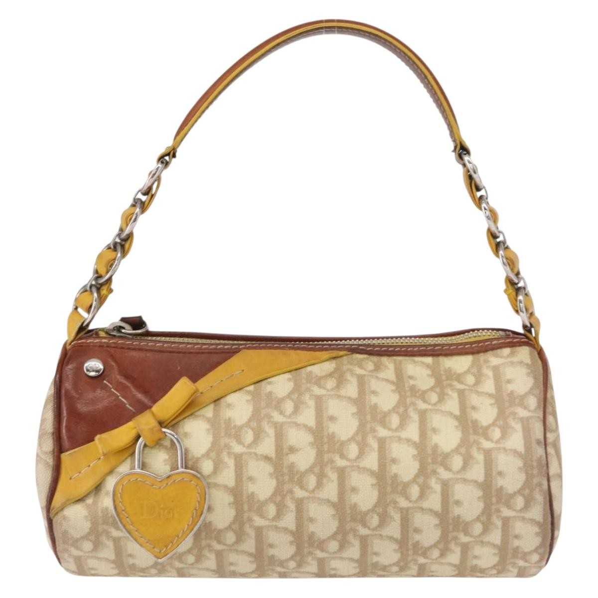 Christian Dior Vintage Trotter Romantique Diorissimo Coated Canvas Small