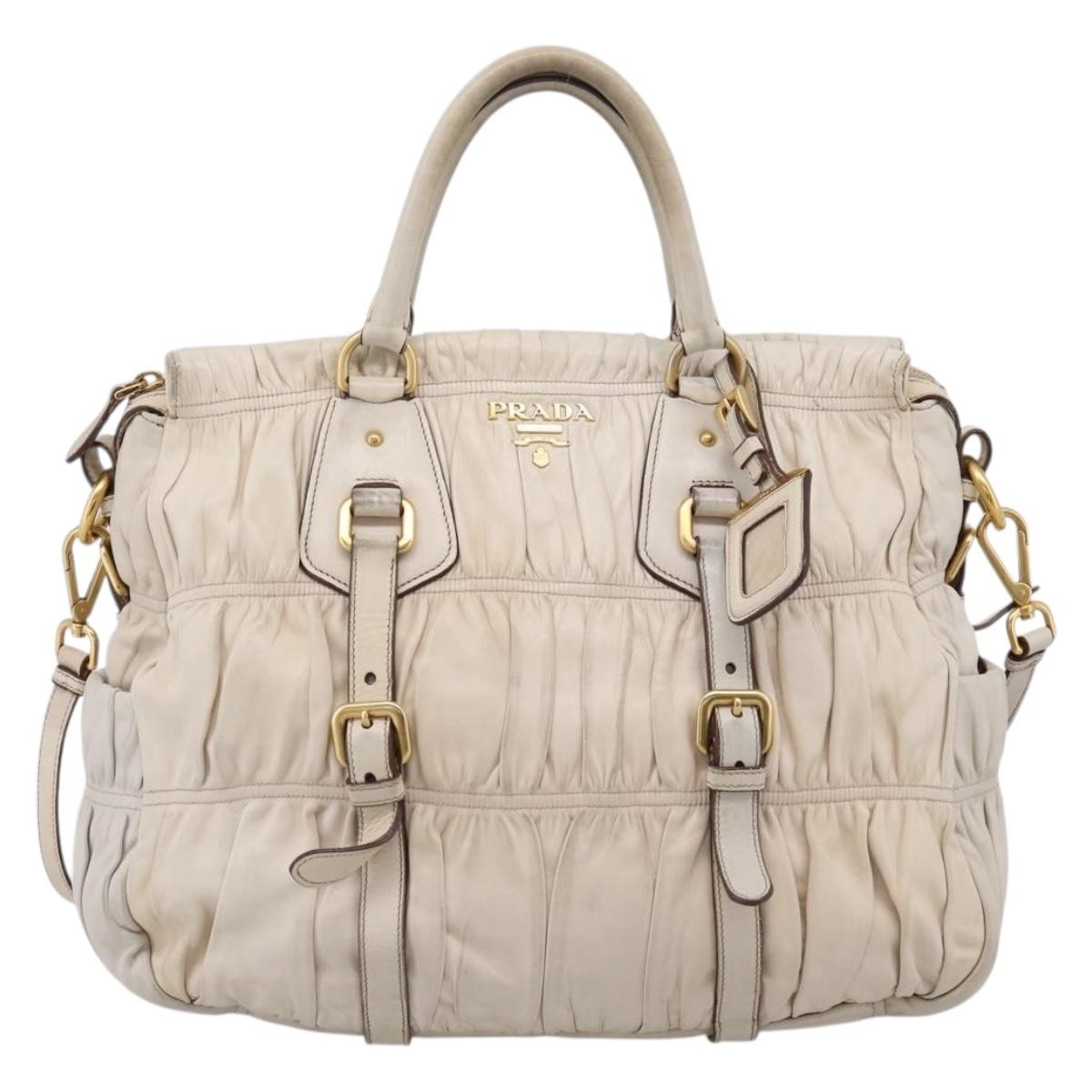 Prada Gaufre Convertible Satchel Nappa Leather Medium