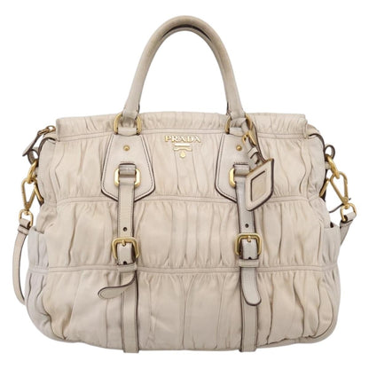 Prada Gaufre Convertible Satchel Nappa Leather Medium