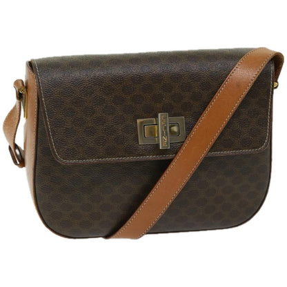 Celine Vintage Macadam Shoulder Bag Canvas and Leather Product Image