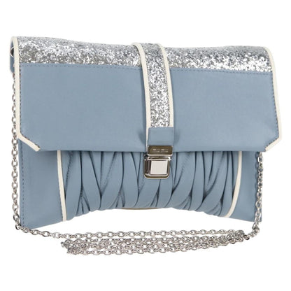 Miu Miu Madras Chain Clutch Matelasse Leather with Glitter Product Image