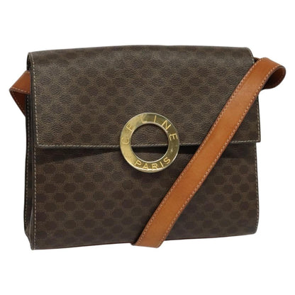 Celine Vintage Macadam Circle Logo Canvas and Leather Product Image