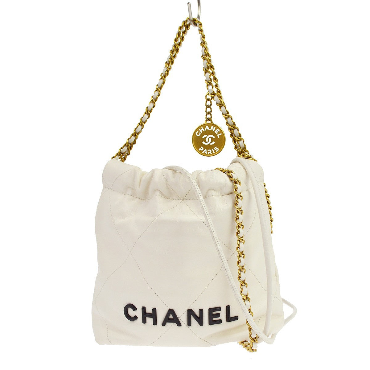 Chanel 22 Chain Hobo Quilted Shaded Calfskin Mini