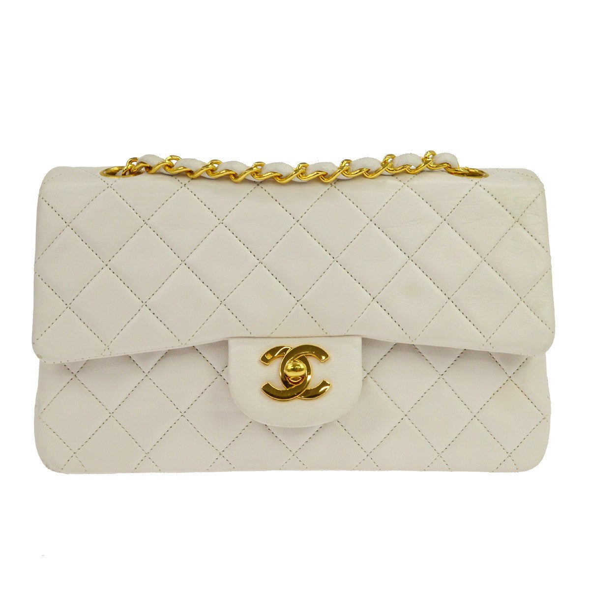 Chanel Vintage Classic Double Flap Quilted Lambskin Small