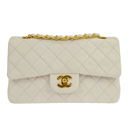 Chanel Vintage Classic Double Flap Quilted Lambskin Small